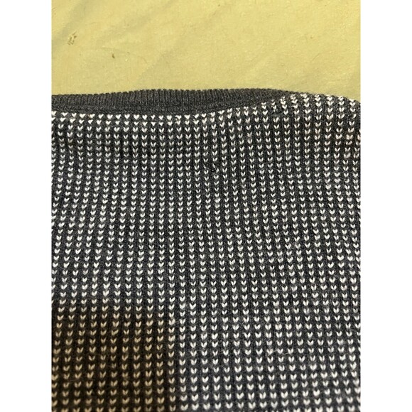Good Threads Men’s Blue and White 100% Merino Wool Crew Neck Sweater Size L - Picture 6 of 6